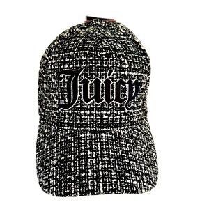 COPY - Juicy Couture Houndstooth Black and White Tweed Baseball Cap new with ta…